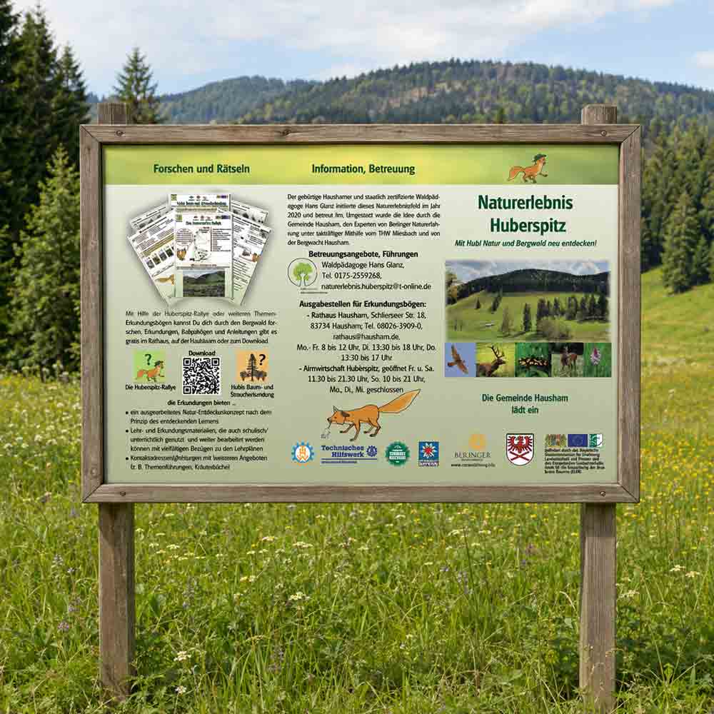 Naturerlebnisstation in der Landschaft